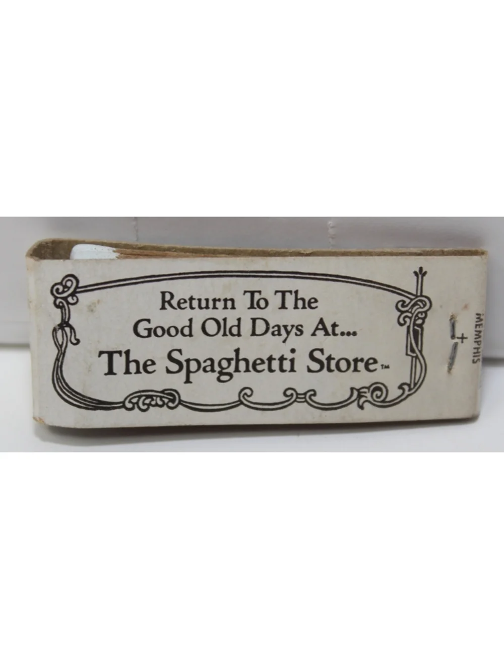 Vintage 70s Matchbook The Spaghetti Store Memphis, Tennessee Italian Restaurant